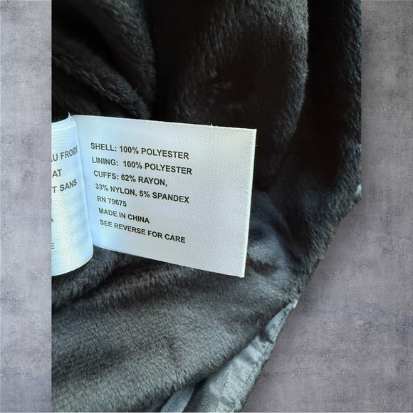 Michael Kors MK Women’s HOODED Black CAMO Fleece Lined Coat - NWT - Picture 5 of 7